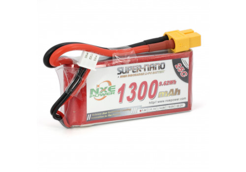Аккумулятор LiPo 2S 1300mAh 25C (NXE) 7.4В мягкий корпус, разъём XT60