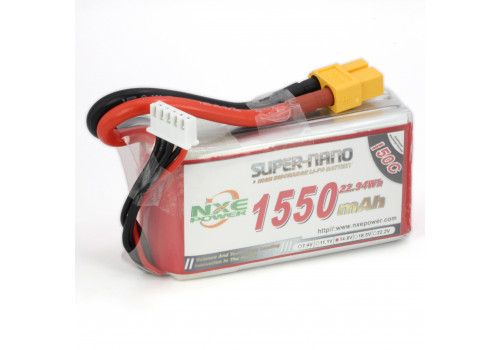 Аккумулятор LiPo 4S 1550mAh 150C (NXE) 14.8В мягкий корпус, разъём XT60