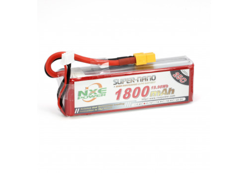 Аккумулятор LiPo 3S 1800mAh 25C (NXE) 11.1В мягкий корпус, разъём XT60
