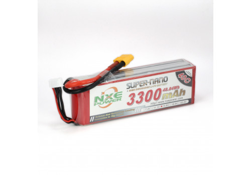 Аккумулятор LiPo 4S 3300mAh 40C (NXE) 14.8В мягкий корпус, разъём XT60