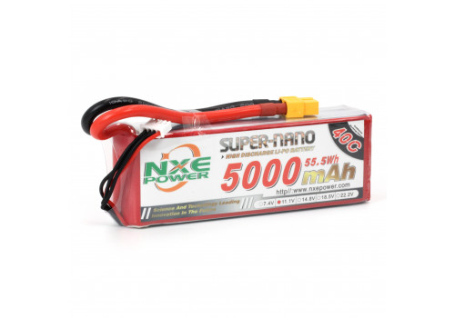 Аккумулятор LiPo 3S 5000mAh 40C (NXE) 11.1В мягкий корпус, разъём XT60