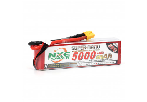 Аккумулятор LiPo 4S 5000mAh 50C (NXE) 14.8В мягкий корпус, разъём XT60