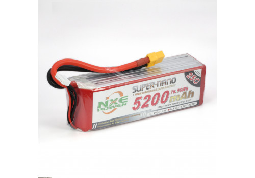 Аккумулятор LiPo 4S 5200mAh 25C (NXE) 14.8В мягкий корпус, разъём XT60