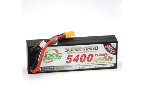 Аккумулятор LiPo 2S 5400mAh 50C (NXE) 7.4В жесткий корпус, разъём XT60