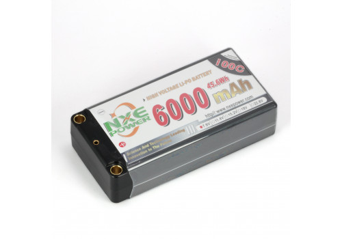Аккумулятор LiPo 2S 6000mAh 100C (NXE) 7.6В (HV) жесткий корпус, разъём XT60