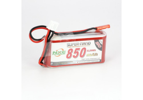 Аккумулятор LiPo 2S 850mAh 25C (NXE) 7.4В мягкий корпус, разъём JST