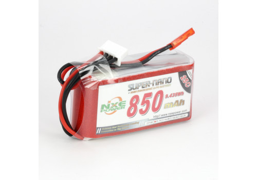 Аккумулятор LiPo 3S 850mAh 25C (NXE) 11.1В мягкий корпус, разъём JST