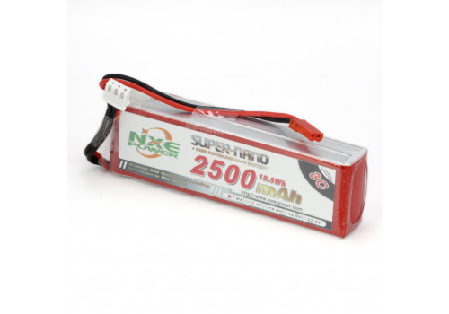 Аккумулятор LiPo 2S 2500mAh 3C бортовой (NXE) 7.4В мягкий корпус, разъём JST